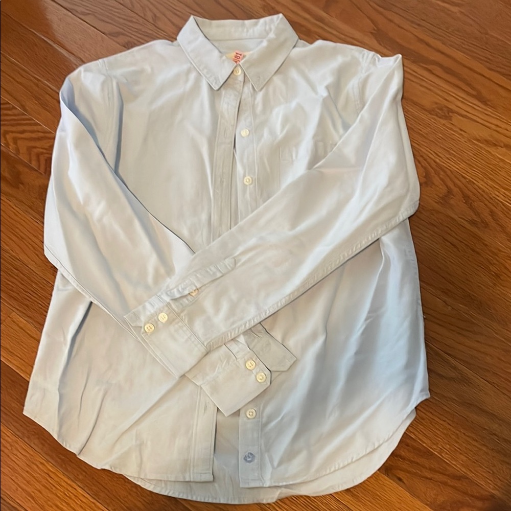 Women's Light Blue Button-Up Shirt